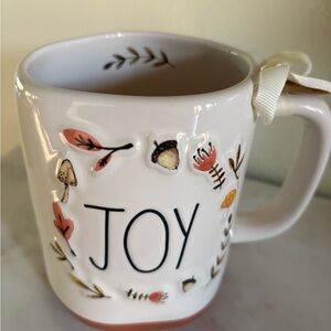 Rae Dunn Joy Mug with Floral Accents